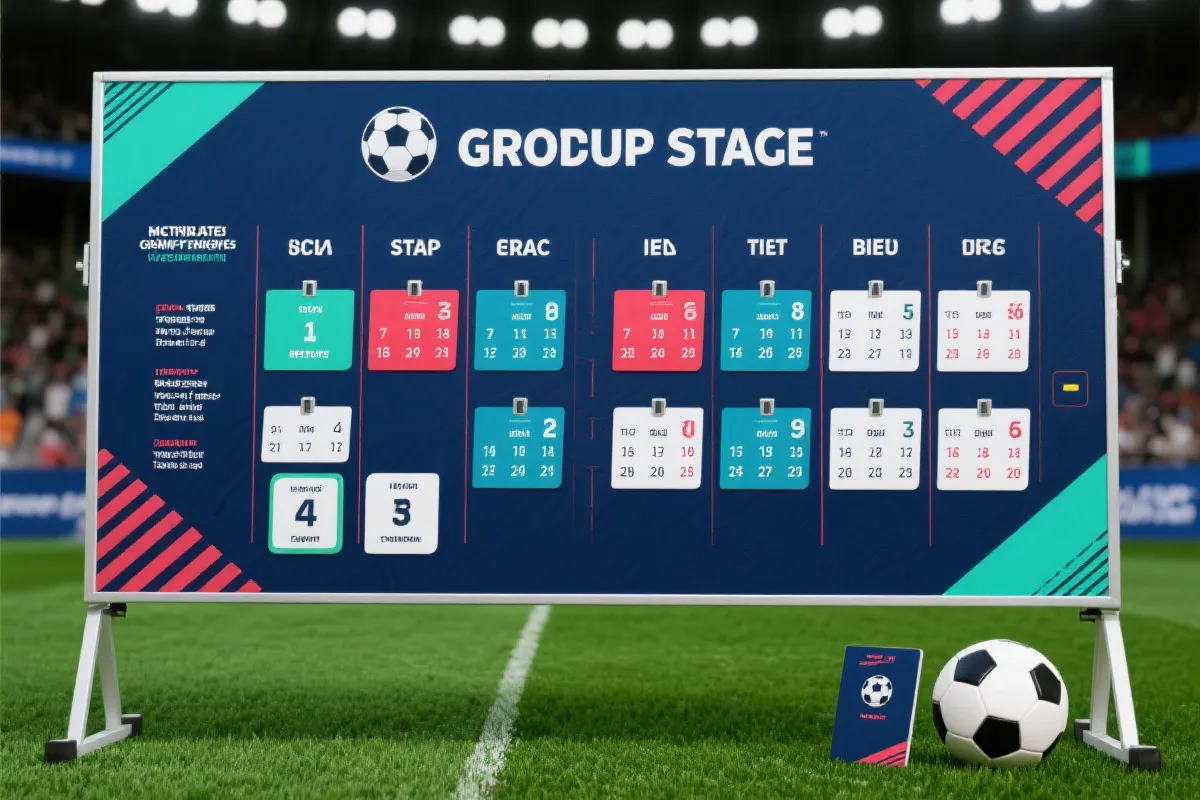 分組賽積分與賽程示意