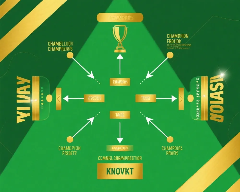 世界盃淘汰賽晉級圖示意